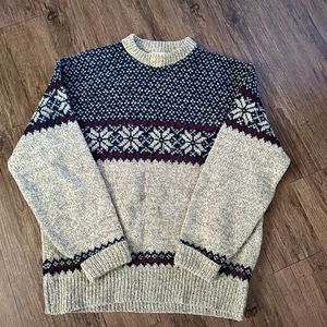 Vtg Mens Sears Fieldmaster Wool Pullover Sweater